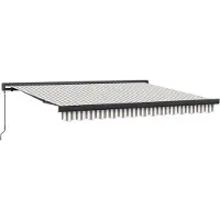 vidaXL Store extensible gris clair et blanc 300 x 250 cm