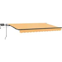 vidaXL Store à rallonge couleur sable 300 x 250 cm en tissu et aluminium
