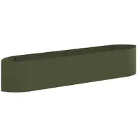 vidaXL Jardinière surélevée pour le jardin, vert olive, 220 x 40 x 40 cm, en acier