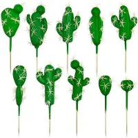 OEM Décoration cactus en plastique, vert, lot de 10 pièces