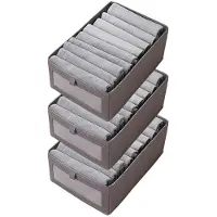 OEM Tiroir fermé, plissé, 3 pièces, taille M, gris, chambre à coucher, armoire