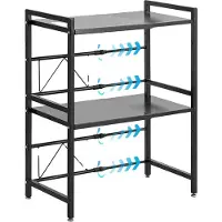 OEM Organisateur de cuisine, modèle extensible, structure robuste, noir, 3 niveaux