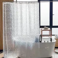 OEM Rideau de baignoire transparent en EVA, 180 x 200 cm, adapté aux salles de bains humides, aux hôtels et aux baignoires.