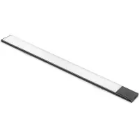 Emuca Luminaire LED Kaus Black rechargeable par usb avec capteur tactile - 400mm - Peint en noir - Plastique et Aluminium