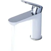 OEM Mitigeur monocommande blanc chromé pour lavabo