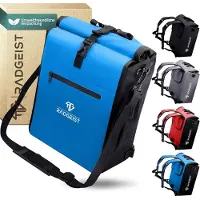 RADGEIST 3in1 bike bag for carrier - sac à dos pour vélo - sac de transport - sac à bandoulière - avec compartiment pour ordinateur portable - étanche - 25L - bleu