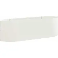 vidaXL Jardinière surélevée pour le jardin, blanche, 140 x 40 x 40 cm, en acier