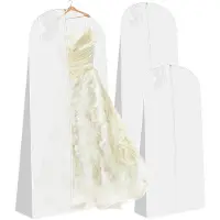 OEM Sac de rangement avec fermeture éclair, lot de 2, 60 x 180 cm, blanc