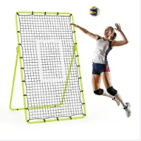StarTech.com Filet de rebond pour le volley-ball - Filet d'entraînement pliable et réglable - Filet de rebond 178 x 101 cm - Multi-angles pour la défense, la passe et le smash - Vert clair