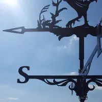 OEM Moulins à vent en fer forgé avec motifs animaliers - Décoration d'extérieur - Ornements pour toits et cours intérieures
