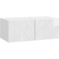 vidaXL Meuble TV mural 98 x 41 x 30 cm Blanc brillant