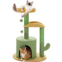 OEM Jouet anti-grattage moderne de 78 cm pour chats de petite à moyenne taille, avec pompon en peluche, balle, sisal, corde et barre en forme de crabe
