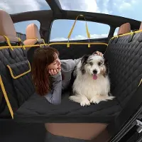 OEM Couverture noire pour chien avec protections latérales et fenêtre de surveillance