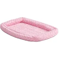 OEM Coussin pour chien, 45 cm, coussin en polaire, idéal pour les petites races, lavable en machine et passe au sèche-linge, rose