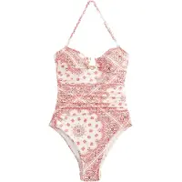 Next Maillot de bain modelant crème / rose / rouge / lie de vin