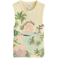 Next Tops en tricot bleu ciel / jaune pastel / vert foncé / rose