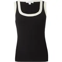 Topshop Haut 'RAJA' noir / blanc