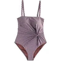 Next Maillot de bain opal / chocolat / blanc