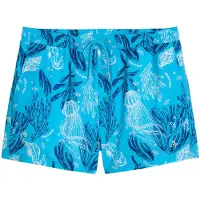 Marc O'Polo Shorts de bain ' Woven ' turquoise / bleu cyan / blanc