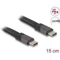 DeLOCK Câble plat USB 40 Gbps FPC Type-C vers 15 cm PD 3.0 100 W (80099)