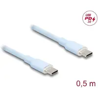 DeLOCK Câble Delock USB 2.0 USB Type-C mâle-mâle PD 3.0 60 W 0,5 m bl -