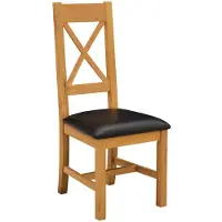 vidaXL - 2 chaises de salle à manger, bois massif chêne noir, 45 x 54 x 105 cm