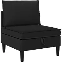vidaXL Canapé deux places avec rangement, velours noir