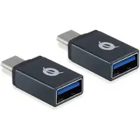 Conceptronic Adaptateur usb-c 3.1 mâle vers usb 3.0 type a femelle otg 5gb/s pack 2 unités