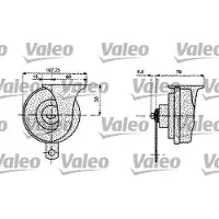 Valeo Avertisseur sonore 24 V, 60 W, 2,5 A, 109 dBA, 500 Hz, électrique, , pour divers véhicules