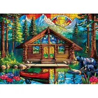 Master Pieces Puzzle Vitrail Cabane Spectrum 1000 pièces