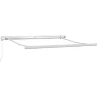 Syfax Cadre de auvent manuel 3 x 2,5 m Blanc Aluminium thermolaqué