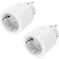 Markenlos Deux prises temporisées WiFi d'intérieur compatibles avec Alexa et Google Home - Application Smart Life etvocale - WiFi 24 GHz