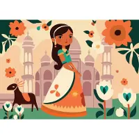 Bluebird Puzzle Puzzle La Princesse Indienne - 104 Teile Kinderpuzzle