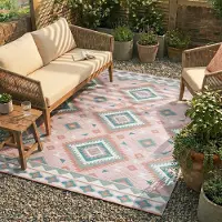 De Onlinewinkelier b.v. Volero - Tapis de balcon - Vedra Aztec Rose - 160x230 cm