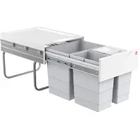 Hailo Tandem 5. poubelle, gris clair. - Poubelle
