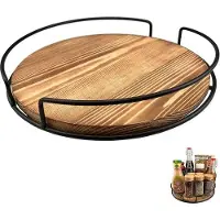 OEM Miroir réfrigéré, rangement de cuisine, 28 cm, support antidérapant pour herbes aromatiques, garde-manger, cuisine, plan de travail, réfrigérateur, bois de chêne, noir sans acide carbonique