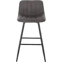 OEM Tabouret de bar industriel Deluxe gris avec dossier