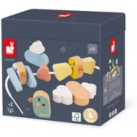 Janod Sweet Cocoon - Set de jouets oiseaux en perles de bois pour enfants