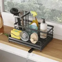 OEM Égouttoir de cuisine noir avec tablette