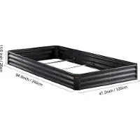 OEM Jardinière surélevée - 240 x 120 x 28 cm - Jardinières - Gris - 860 litres