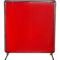 Merkloos Lascreen / Lasgordijn - Cadre en fibre de verre & acier au carbone - 183x183cm - Mobile - Rouge
