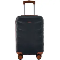 Aiorber Valise, télescopique, réglable, roues à 360 degrés, matériau ABS, résistant à la pression et durable, pour les voyages et les voyages d'affaires, 36x23x56cm,Noir