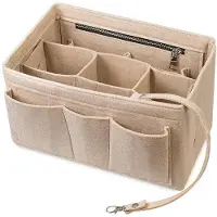 OEM Organiseur de sac à main, plusieurs compartiments, 30 x 16 x 17 cm, beige, Vilt