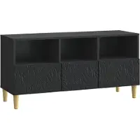 Syfax Meuble TV 102 x 34,5 x 50 cm Noir Bois d'ingénierie