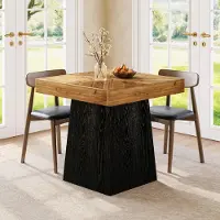 Tribesigns Table de salle à manger en bois pour 2 à 4 personnes, 80 cm : petite table carrée de salle à manger, idéale pour les petits espaces, la salle à manger ou le salon