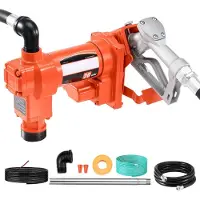 StarTech.com Pompe de transfert de carburant - Pompe de transfert diesel 12V - Débit 75,7 L/min - Moteur 0,25 CV - Pistolet manuel - Tuyau d'aspiration et de sortie - Pour diesel, essence, biodiesel