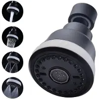 Famanu Fixation de robinet noir - 4 modes de pulvérisation - économiseur d'eau