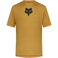 FOX Racing Hommes, Maillot de cyclisme, Ranger SS Jersey Head (S), Marron, Jaune, S
