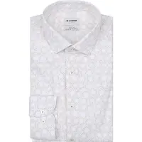 Olymp Chemise Level 5 Imprimé Beige Blanc cassé taille 41