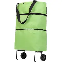 OEM Grand sac à provisions à une roue avec de grandes roues, vert, réalisable